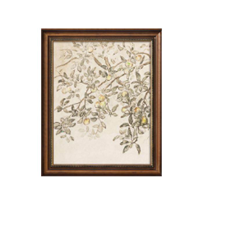 法式中古风电表箱装饰画复古客厅电源盒挂画竖版配电箱平安果壁画
