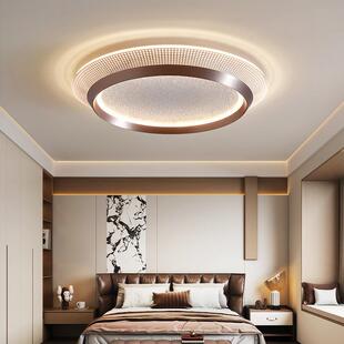 意式 轻奢感主卧房间灯现代简约全光谱护眼led圆形卧室吸顶灯