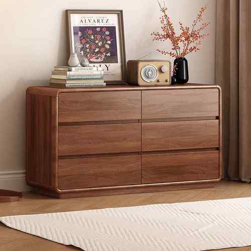 新中式斗柜卧室收纳柜实木框五斗简约现代六八斗橱客厅储物抽屉柜