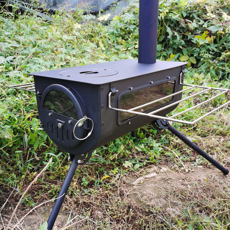 冬季热销户外柴火炉折叠野营帐篷取暖炉露营卡式野炊家用炉子批发