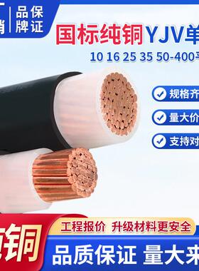 中帆国标YJV单芯电缆线16 25 35 50 70 95 120 185 240硬铜芯电线
