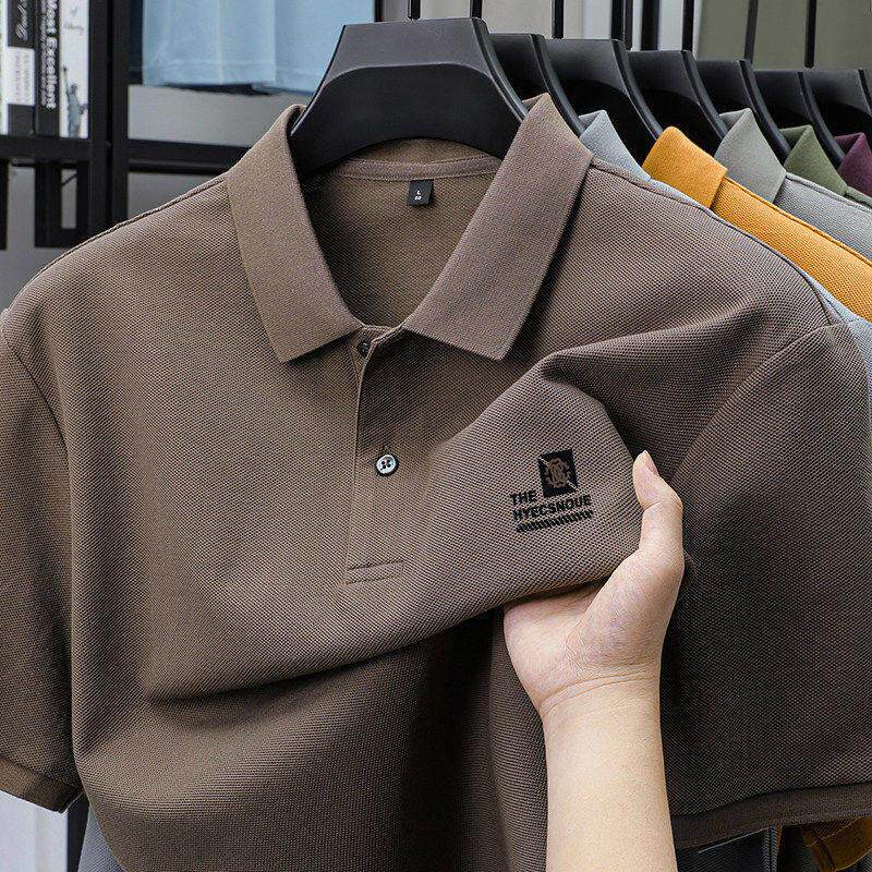 高档纯棉POLO衫男短袖夏季2026新款翻领t恤上衣印花休闲半袖体恤