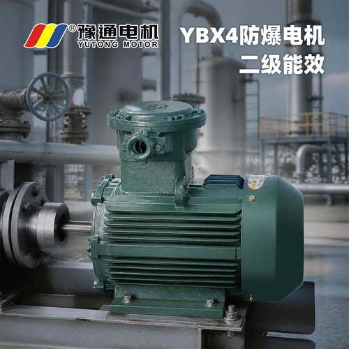 YBX4二级能效三相防爆电机BT4二类防爆隔爆纯铜线2/4/6/8极