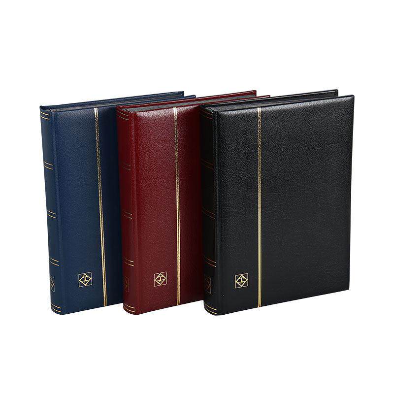 德国进口灯塔64页32张黑底豪华软皮集邮册邮票插册带防尘套邮票册大容量豪华纸质型插票册