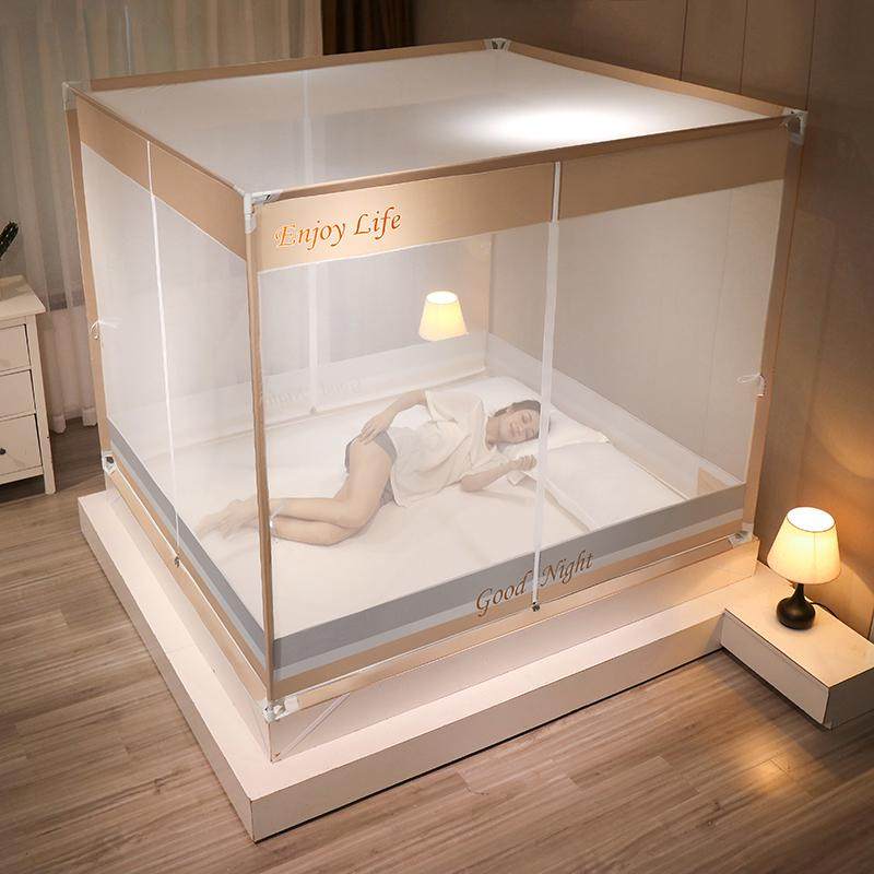 防摔蒙古包蚊帐家用卧室儿童坐床式帐子T型拉链全封闭加高纹帐,床上用品,蚊帐,淘宝优惠券,粉丝福利购,淘宝优惠卷