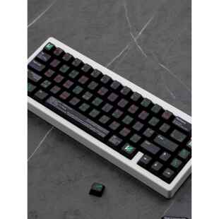 黑色码农VIM程序员键帽白色主题 原厂高度pbt热升华机械键盘键帽A