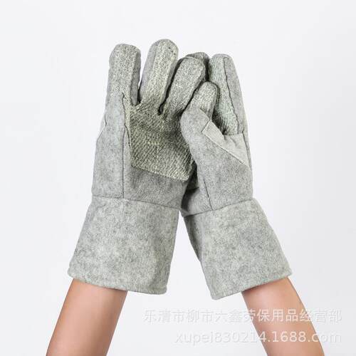CASTONG耐高温手套500度工业加强卡司顿ABG-5T-34半掌五指至尖