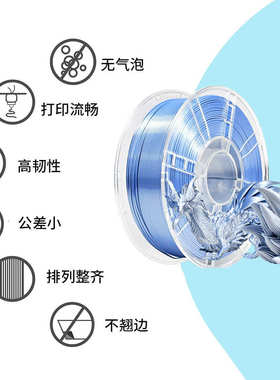 .双色耗材迪打印机pla三色75mm丝绸耗材彩虹材料科雷1色3dfdm