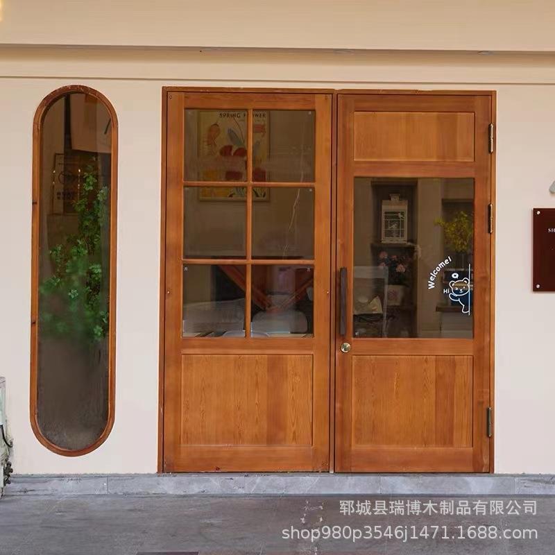 新中式老榆木仿古民宿室内门房间单开室内门民宿餐风化板榆木门