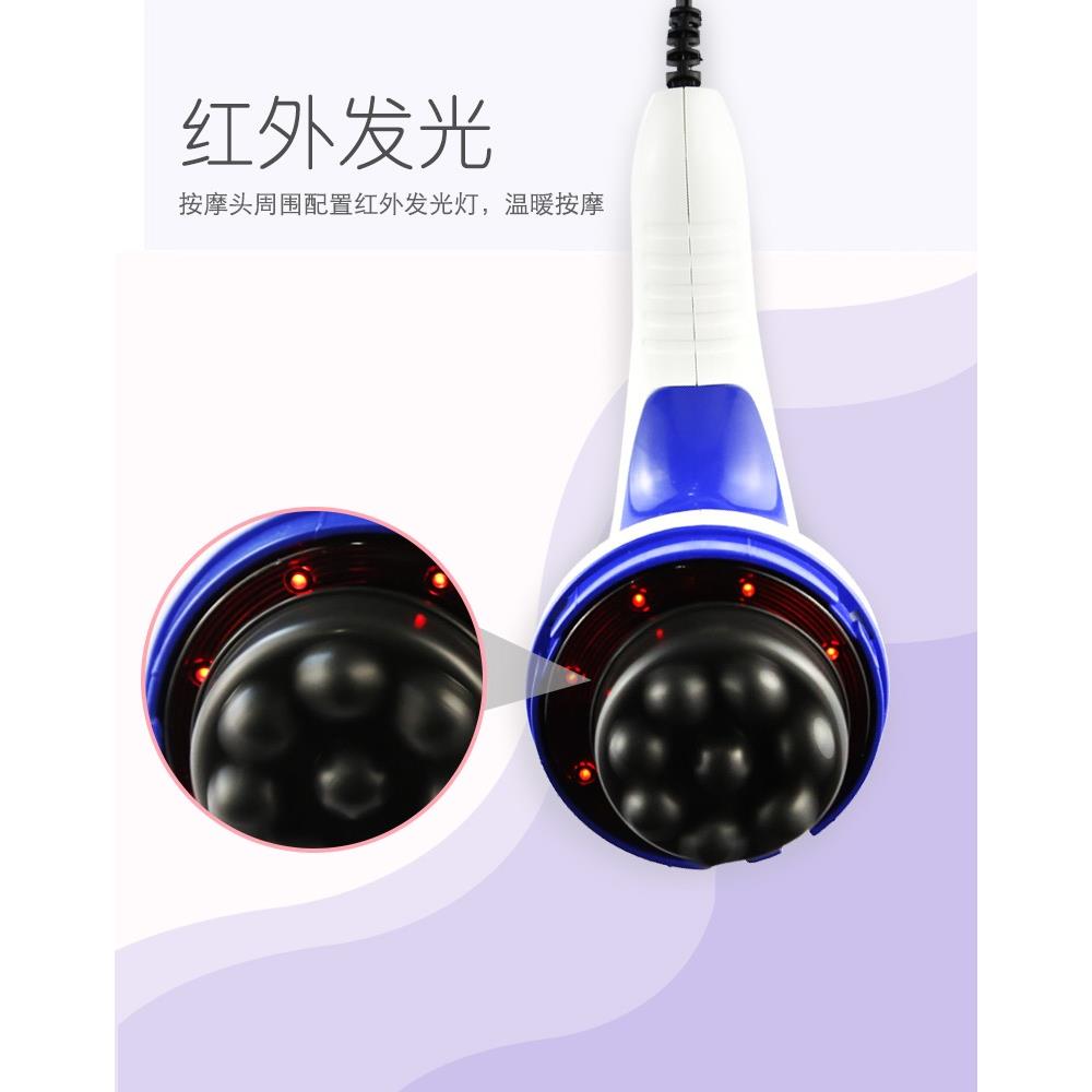 高档简悦按摩器摩椎腰部背部新红松家电按仪手持式颈椎按颈摩棒震