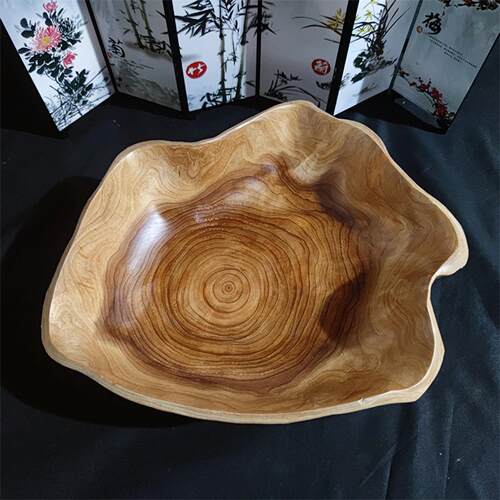 原木果盘整木水果盘木质木头托盘李子柒同款木盆餐具木碗实木果盘
