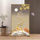 轻奢现代简约铝合金屏风隔断客厅卧室家用进门玄关遮挡办公室座屏