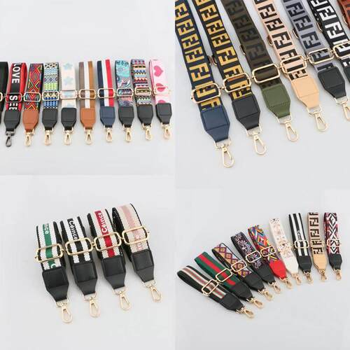 Jacquard Bag Strap Women Handbag Belt Wide Shoulder Bag Stra