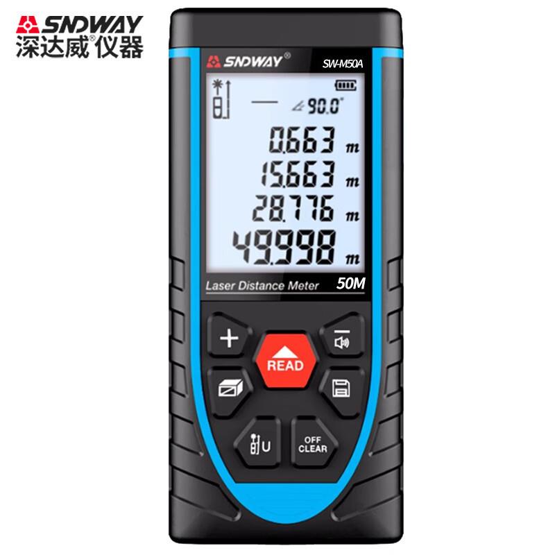 SNDWAYSW-M40A/70A/80A/100A米测距仪语音播报可充电测量