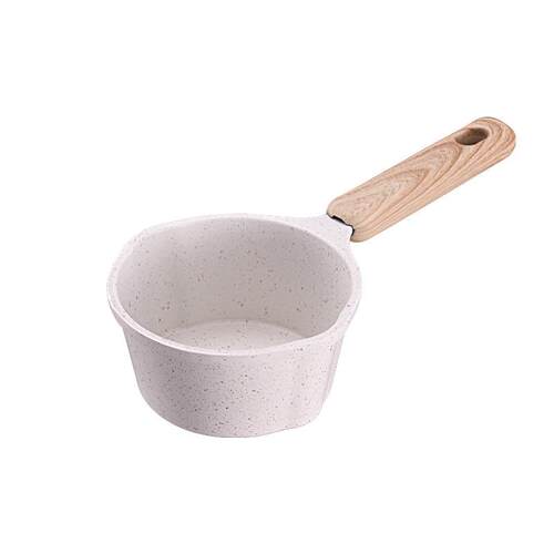 迷你麦饭石热油锅榉木长柄淋油泼油锅宝宝辅食不粘煎蛋锅热奶锅