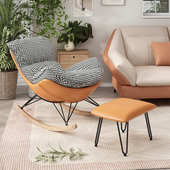 网红摇摇椅羽绒懒人沙发休闲单人躺椅家用客厅简约阳台午睡龙虾椅