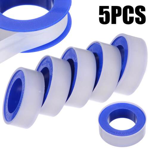 5pcs卷接管道配件螺纹密封带PTFE，用于W