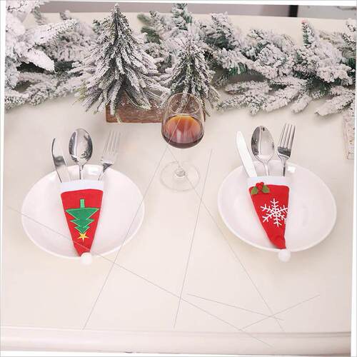 Christmas non-woven knife and fork set table items刀叉套