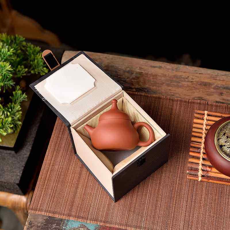 新款直销潮州手拉朱泥壶泡茶冲茶器福记纯手工紫砂茶壶家用功夫茶