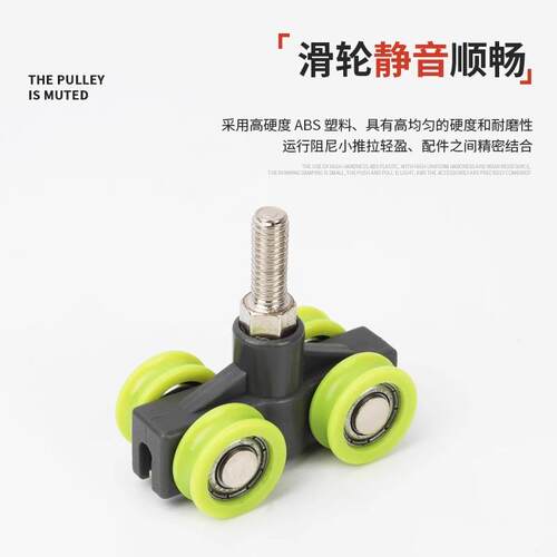 家用日式三七折叠门生吊滑轮卫道间推拉门音折叠轨全套五IYU金静