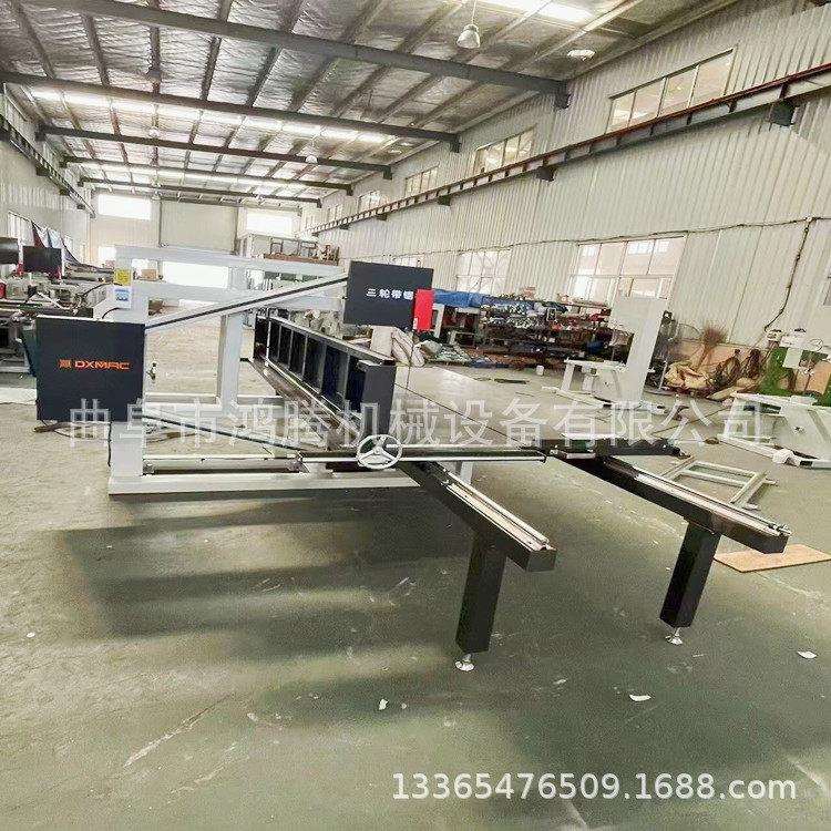 鸿腾成卷海绵切割滑轨推台带锯机配无齿锯条磨刀石木工带锯机