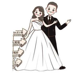 网红婚礼指引牌结婚人形立牌KT支架出阁宴指示牌订婚宴kt板迎宾牌