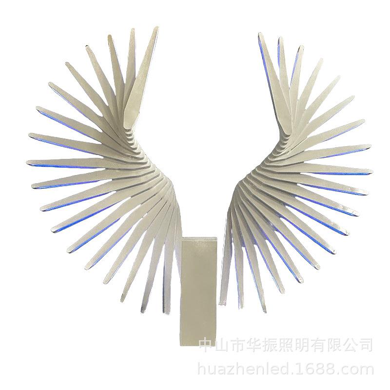 大型互动发光翅膀公园景区户外手势体感翅膀景观灯互动装置美陈