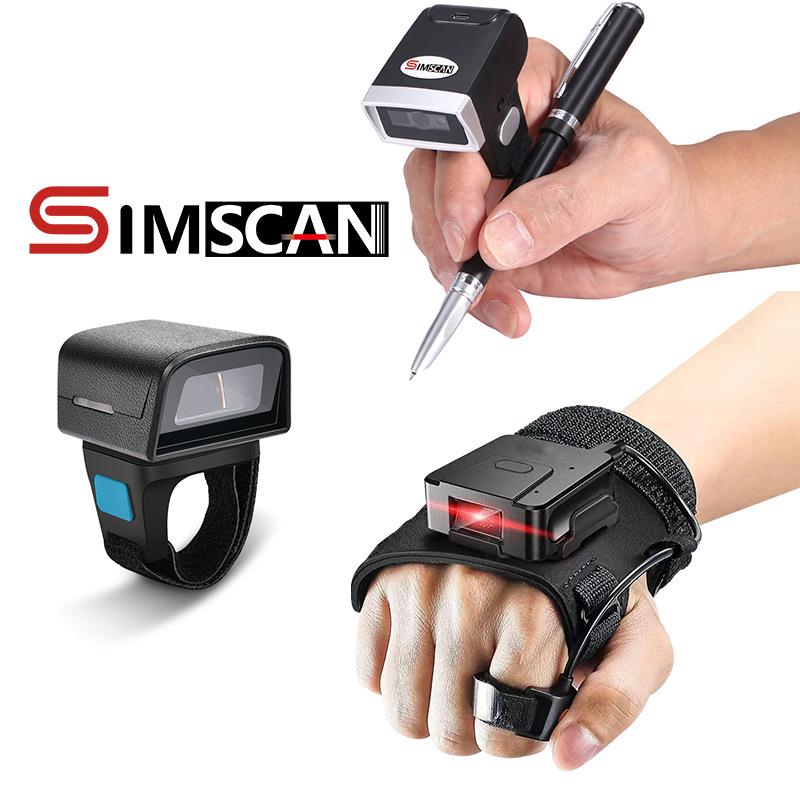 亚马逊穿戴式指环扫描器蓝牙扫描枪跨境便携工业无线一二维扫码器