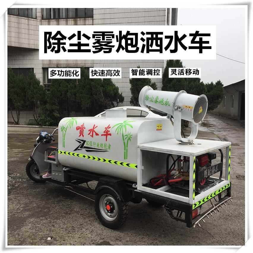 小型电动三轮洒水车电动雾炮洒水车环卫绿化电动三轮洒水车
