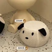 迪创意客厅矮凳简约凳绒慵懒换鞋 小狗家用泰卡通可爱空间儿童凳子