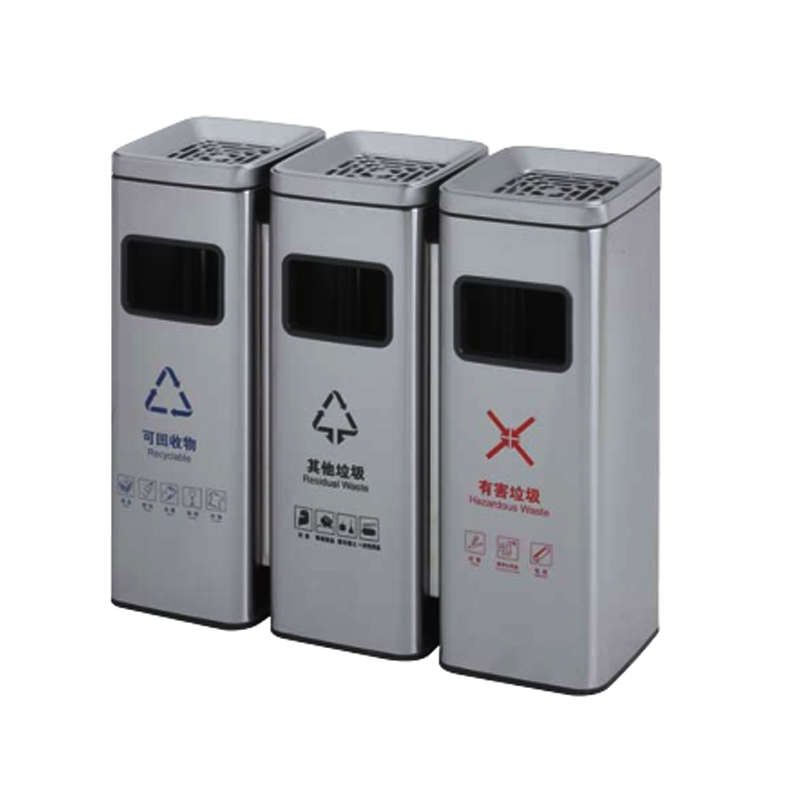 高档分类商用不锈钢垃圾桶家用公共场合无带盖烟灰塑料内桶垃圾桶