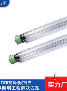 T8双管防爆灯外壳LED防爆防尘吊杆吸顶壁式多种安装灯管外壳