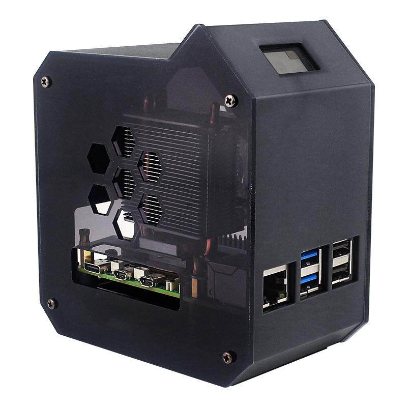 树莓派5铝合金U型热管CPU散热器调速风扇ICE塔式冷却器实时监测