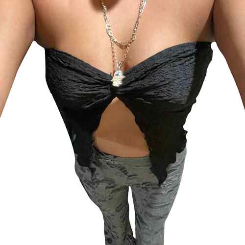 Solid Color Tube Top Bandeau Top Casual Fashion Sleeveless
