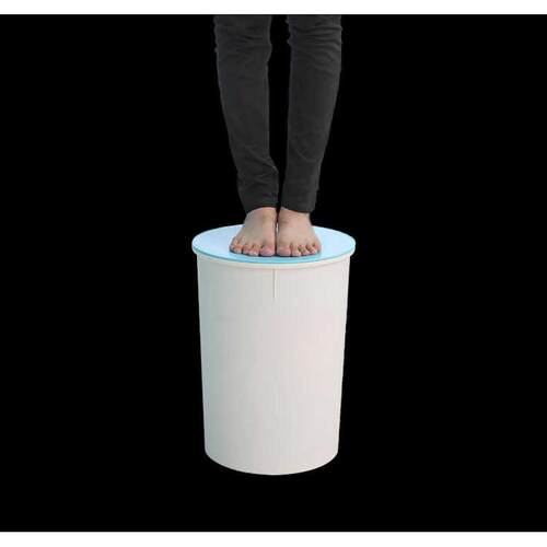 30l塑料桶细高水桶窄高型泡脚桶玩偶收纳桶脏衣篮垃圾桶凳子两用