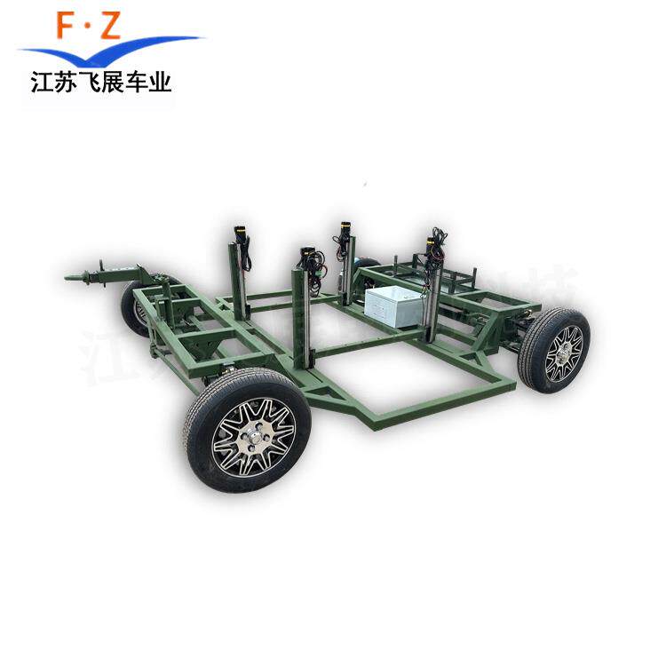 四轮步进电机驱动升降双叉臂悬挂结构拖车搬运拉货仓储物流底盘
