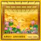 修设计定制墙布莲花图案 8D壁画佛堂背景墙 饰墙纸装 祥云装