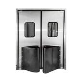 超市覆位车间门钢质防撞无尘门冲击净化防撞门医院清洁平门