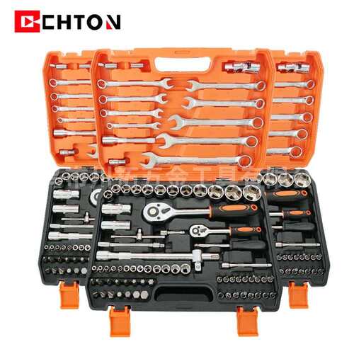 82件套机汽修两用1/41/2接杆滑杆棘轮扳手套筒组套工具套装机械