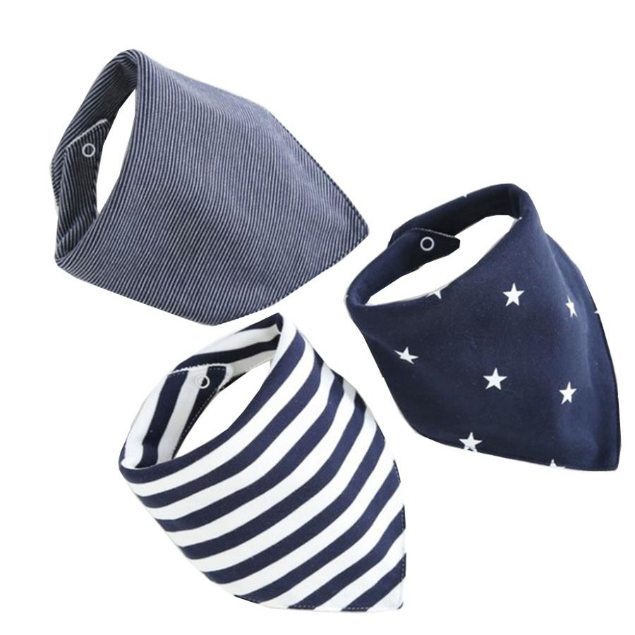 现货婴幼儿高品质纯棉宝宝三层防水新生儿三角巾围嘴大尺寸口水巾