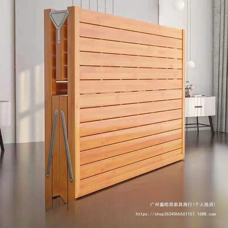 竹床折叠床单人家用办公室午休午睡简易双人出租房竹子加固硬板床