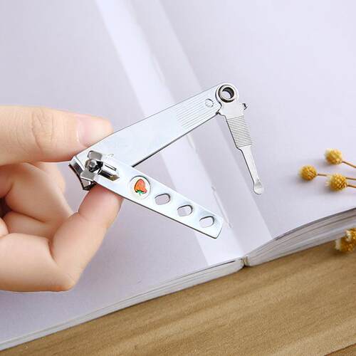 Stainless Steel Round Handle Nail Clipper, Portable Nail Tri