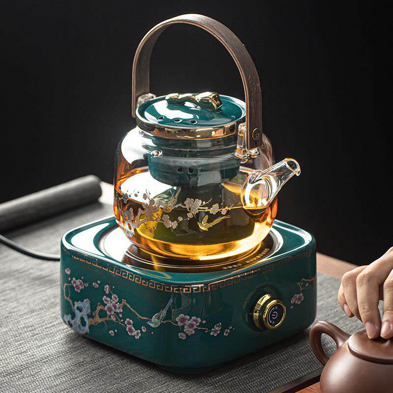 茶壶套装家用煮茶器全自动电陶炉大容量耐高温蒸煮蒸汽玻璃烧水壶