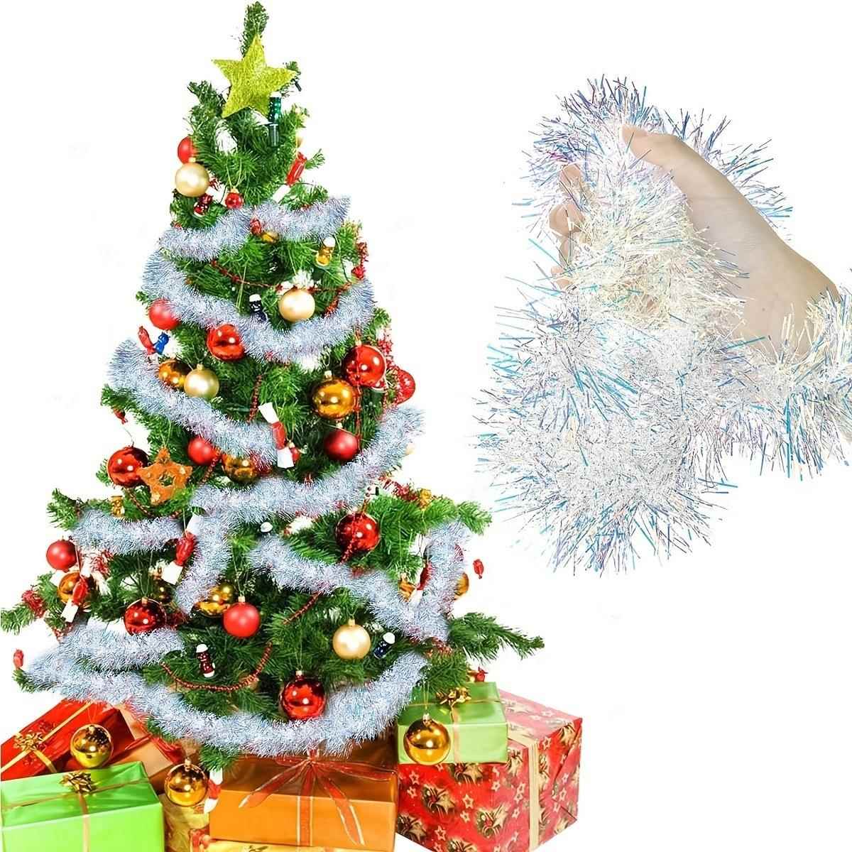 圣诞墨绿毛条七彩36个蝴蝶节拉花装饰品毛条拉花彩5M