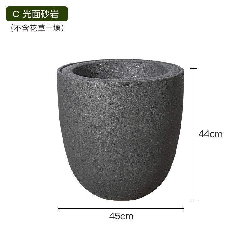 盆栽简约室内花瓶花盆厂家摆件绿落地玻璃钢大号植组合圆形户外