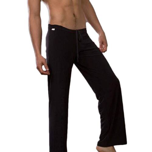 Men Yoga Pants Low Waist Drawstring Straight Loose Pajama