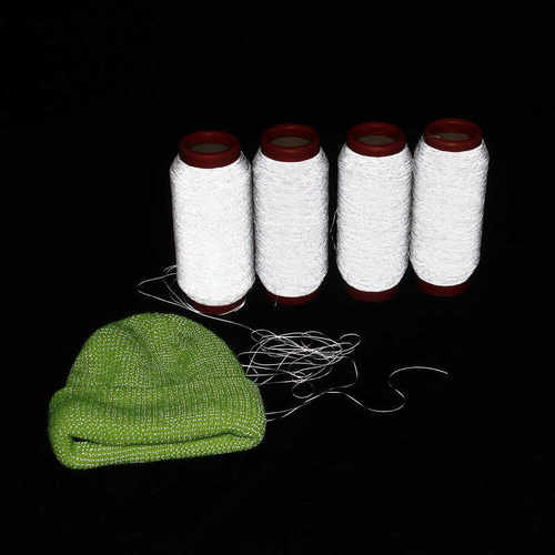 高亮双面反光丝落筒化纤纱线针织反光丝线发光纱编织线反光纱线