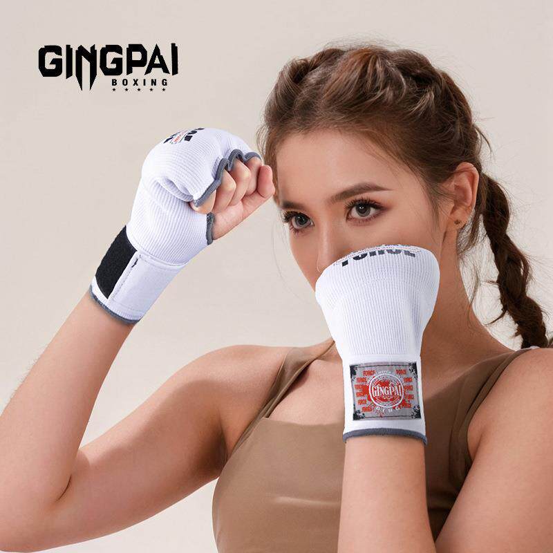 凝胶半指拳套搏击泰拳散打拳击手套训练懒人快速缠手带绑手带男女