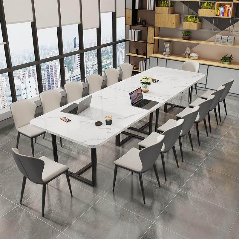 会议桌岩板培训轻奢洽谈桌椅组合简约现代办公长桌门店大型长条桌,商业/办公家具,会议桌,淘宝优惠券,粉丝福利购,淘宝优惠卷