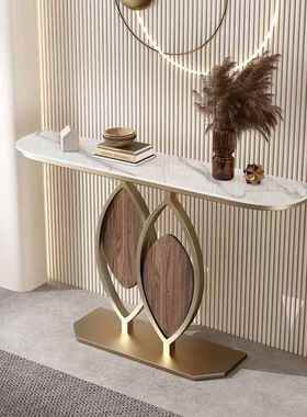 意34232式轻奢玄关术柜玄关置物厅摆件架玄客关桌子艺桌子创意岩